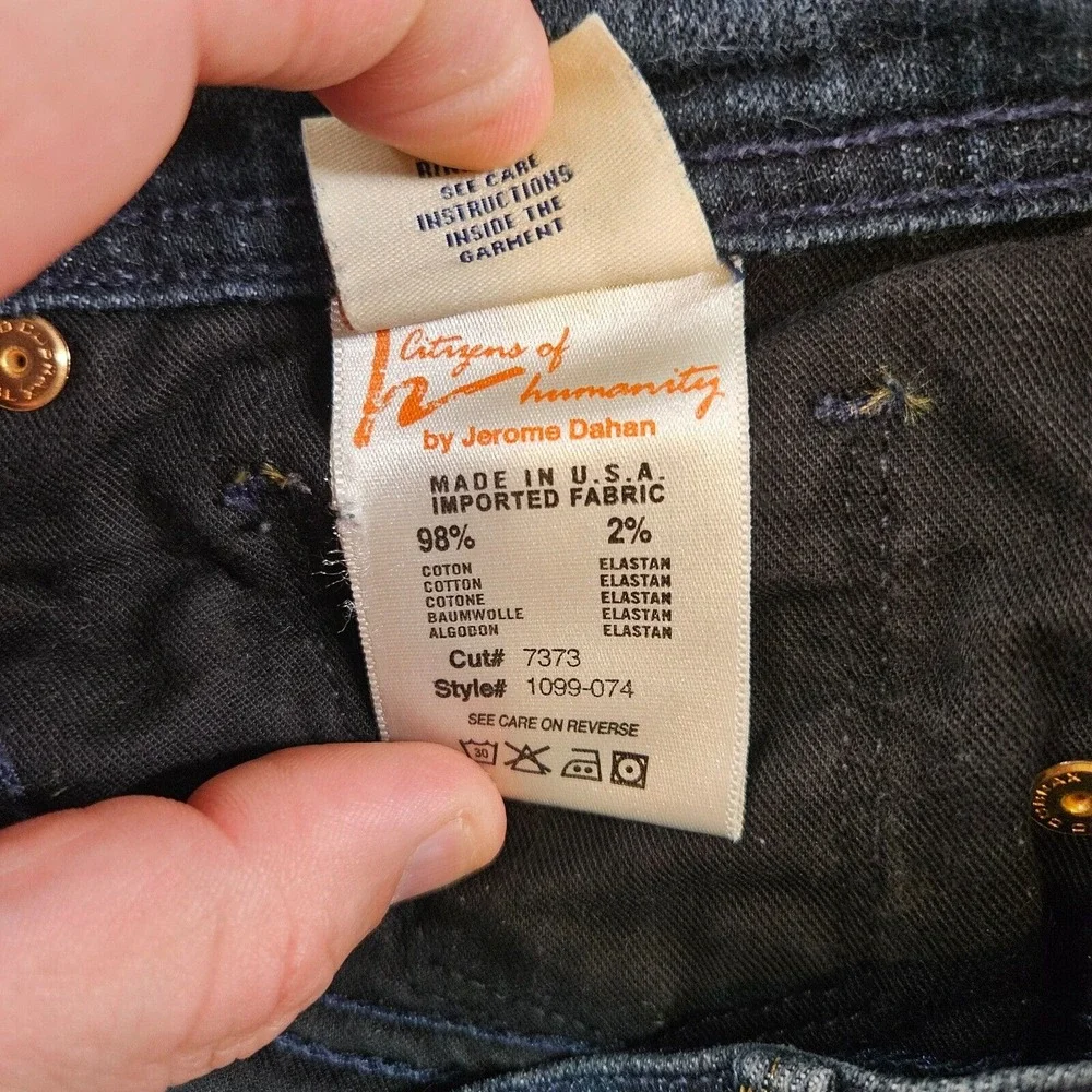 Citizens of Humanity Jeans Women 29 Ingrid Stretch Stay Gold‎ Low Waist Flare